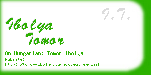 ibolya tomor business card